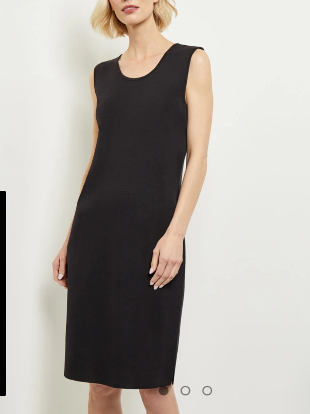 Misook Classic Black Sleeveless Sheath Dress